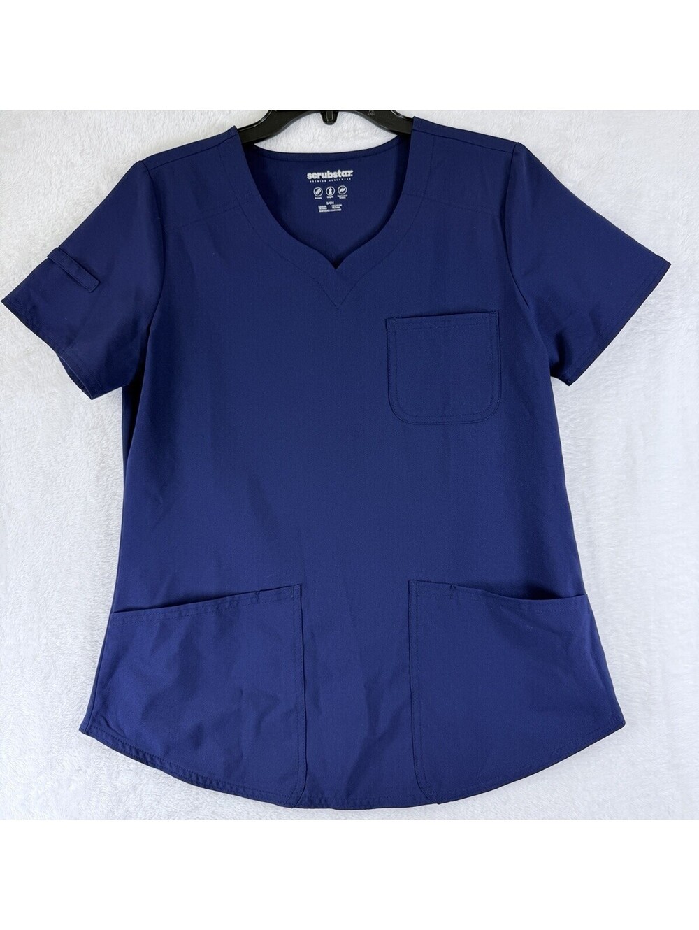 Scrubstar Scrub Top Small Womens Blue V Neck